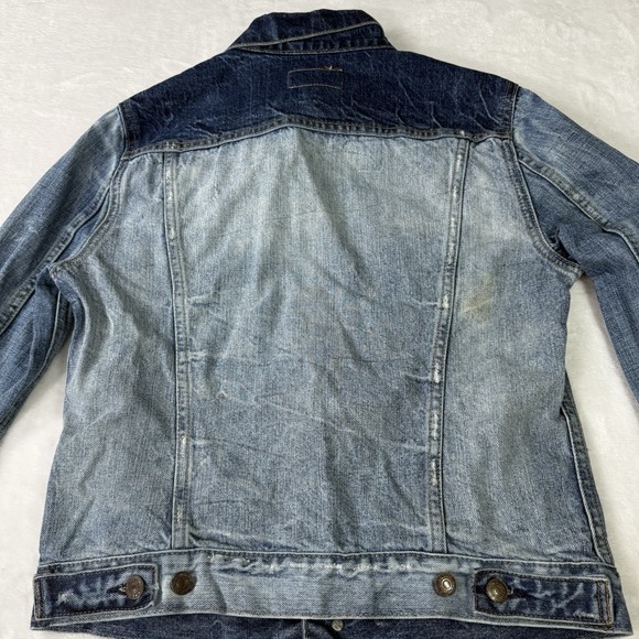 Ralph Lauren Denim & Supply Distressed Rip & Jean Jacket Womens Medium 2 Tone - Picture 8 of 16